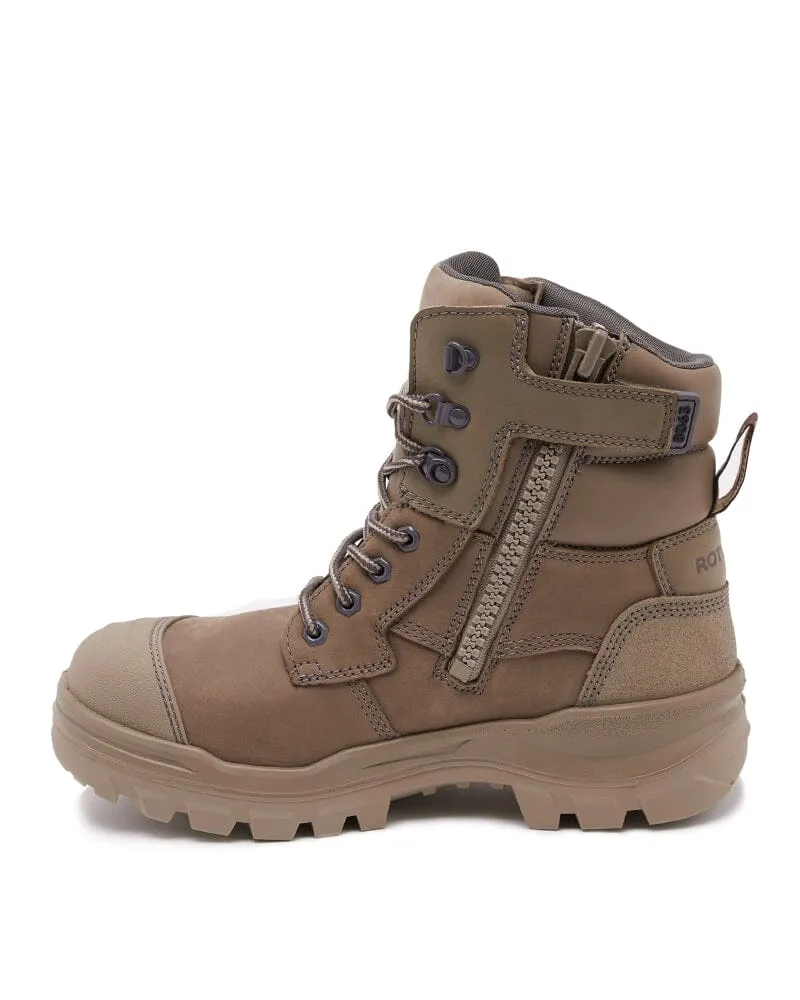 Rotoflex 8063 High Zip Side Safety Boot - Stone