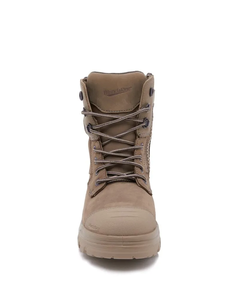 Rotoflex 8063 High Zip Side Safety Boot - Stone