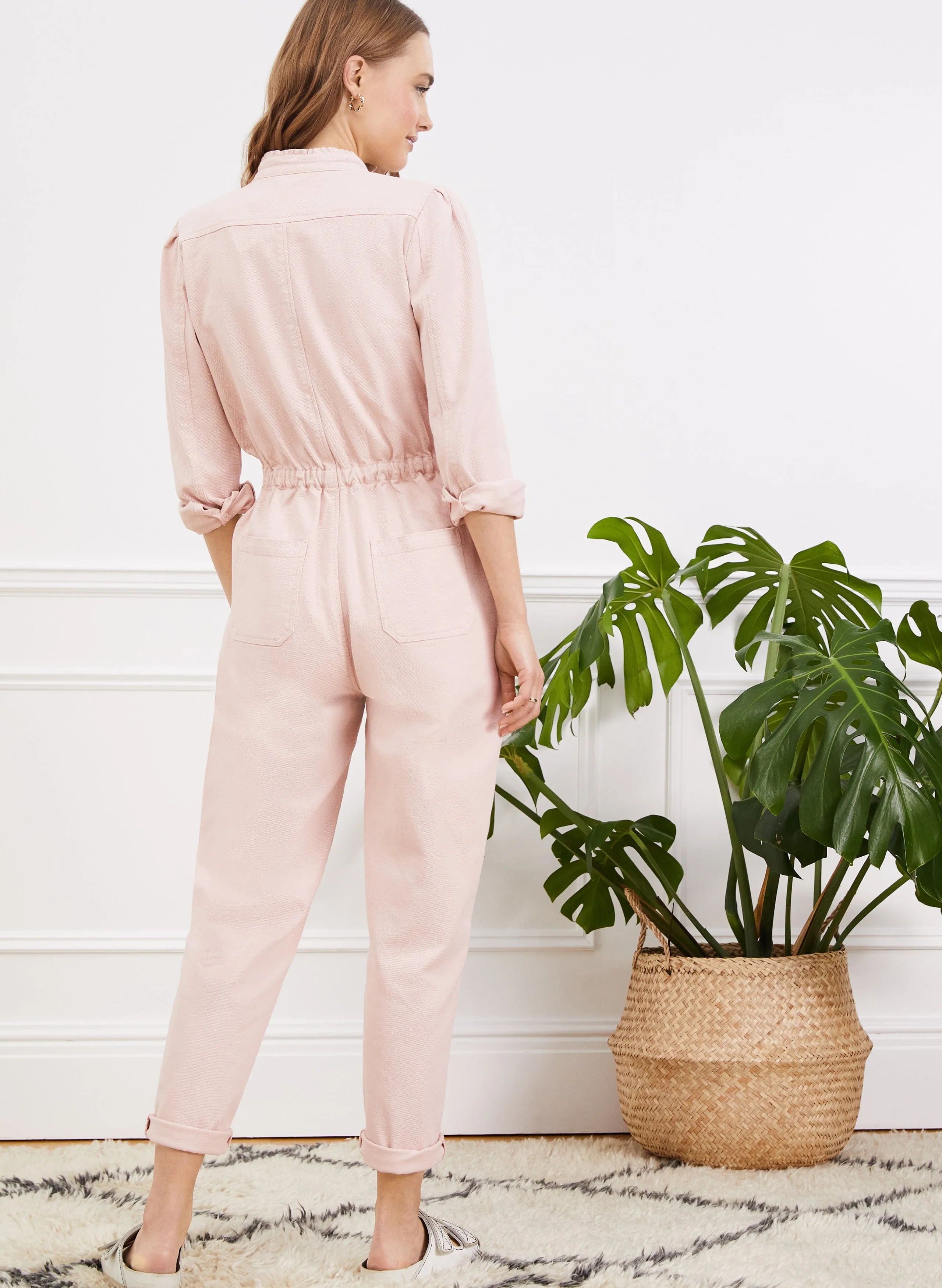 Sally Organic Cotton Jumpsuit | Powder Pink