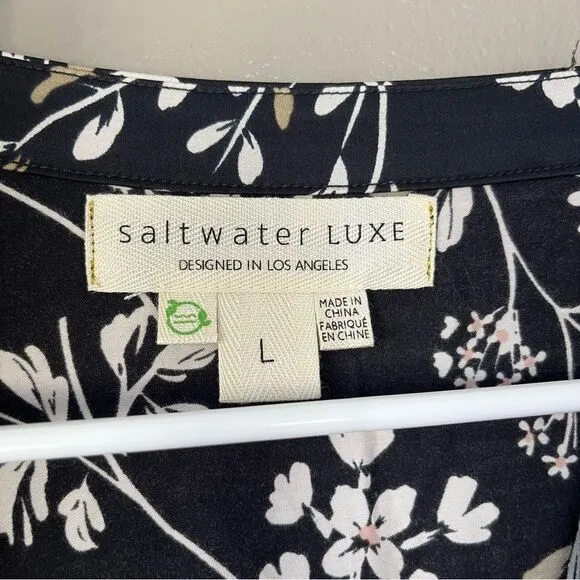 Saltwater women’s large Idalia Maxi Fall Dress button front