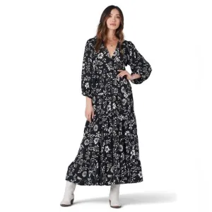 Saltwater women’s large Idalia Maxi Fall Dress button front