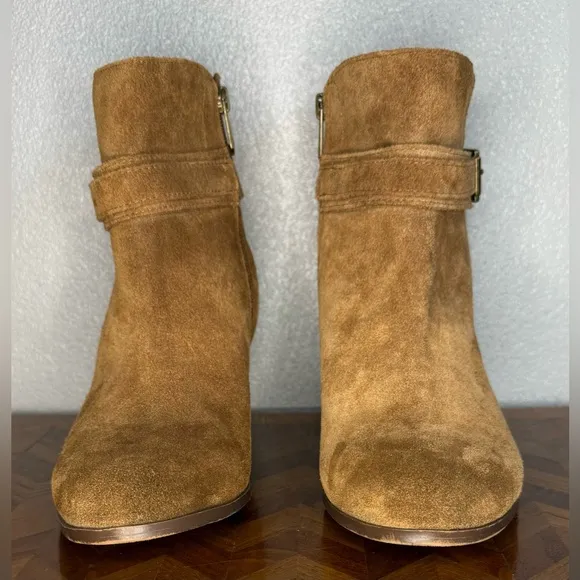 Sam Edelman Lynne Carmel brown suede booties 9.5