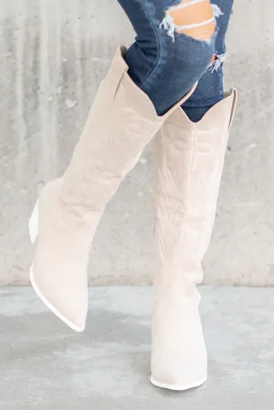 Samara Western Boots - Beige