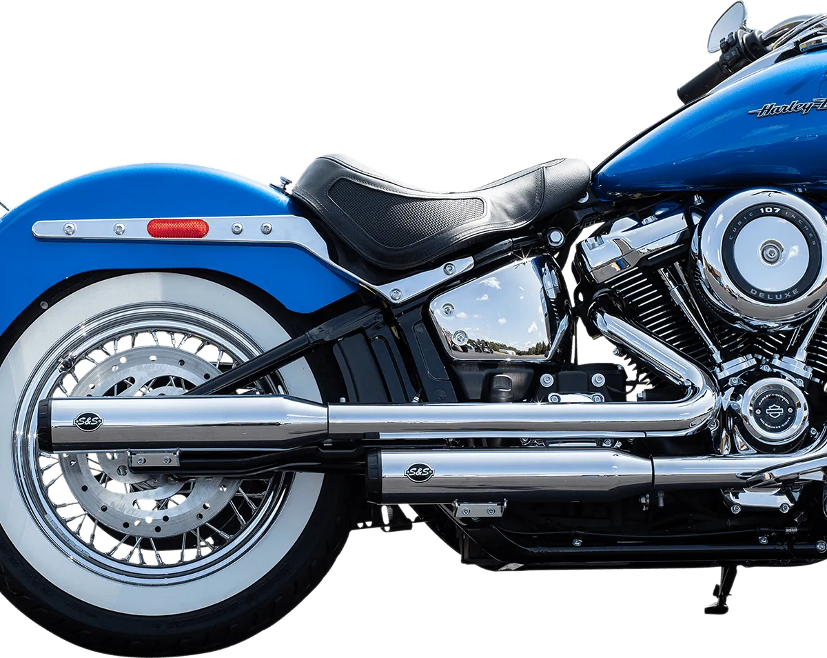 S&S Cycle 550-0740 Grand National Slip-On Mufflers - Race Only - Chrome