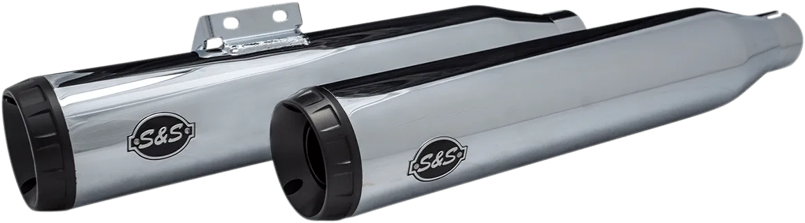 S&S Cycle 550-0740 Grand National Slip-On Mufflers - Race Only - Chrome