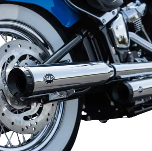 S&S Cycle 550-0740 Grand National Slip-On Mufflers - Race Only - Chrome