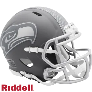 Seattle Seahawks Helmet Riddell Replica Mini Speed Style Slate Alternate