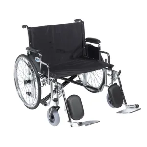 Sentra EC Heavy Duty Extra Wide Wheelchair, Detachable Desk Arms, Elevating Leg Rests, 30" Seat - 1 Each