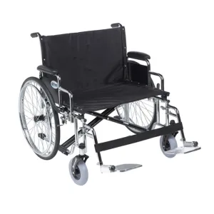 Sentra EC Heavy Duty Extra Wide Wheelchair, Detachable Desk Arms, Swing away Footrests, 30" Seat - 1 Each