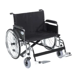 Sentra EC Heavy Duty Extra Wide Wheelchair, Detachable Full Arms, Swing away Footrests, 28" Seat - 1 Each