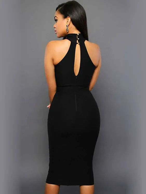 Sheerly - Sheer Halter Dress