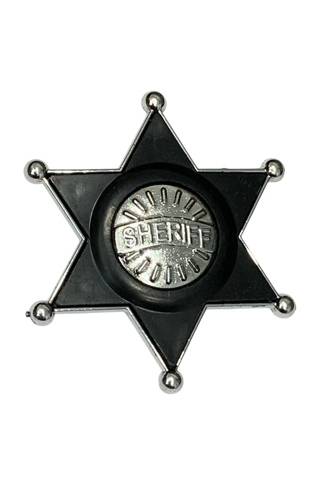 Sheriff Badge Black & Silver