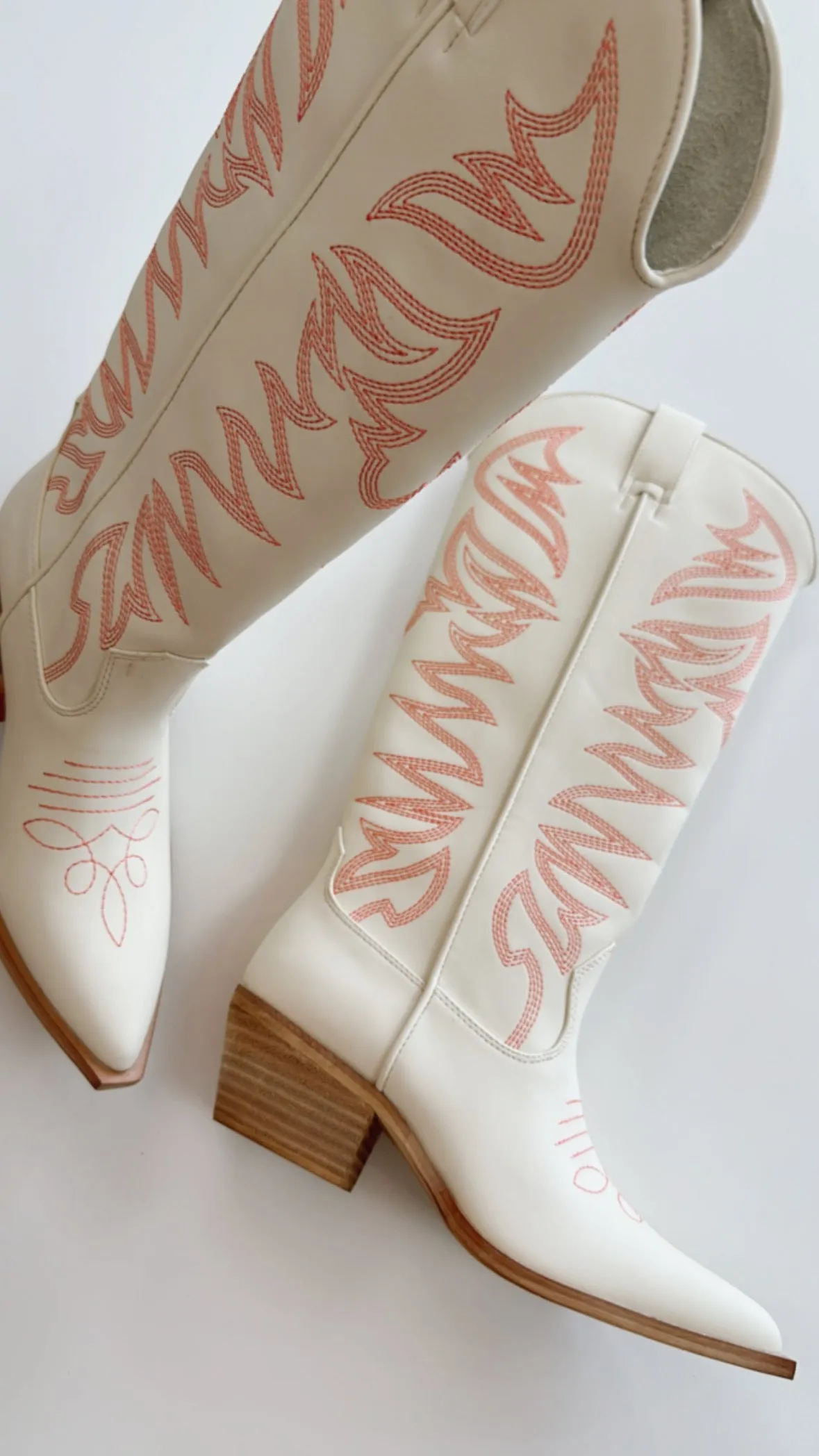 Shushop Zerena Bone Cowboy Boots