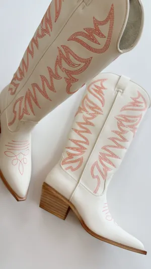 Shushop Zerena Bone Cowboy Boots