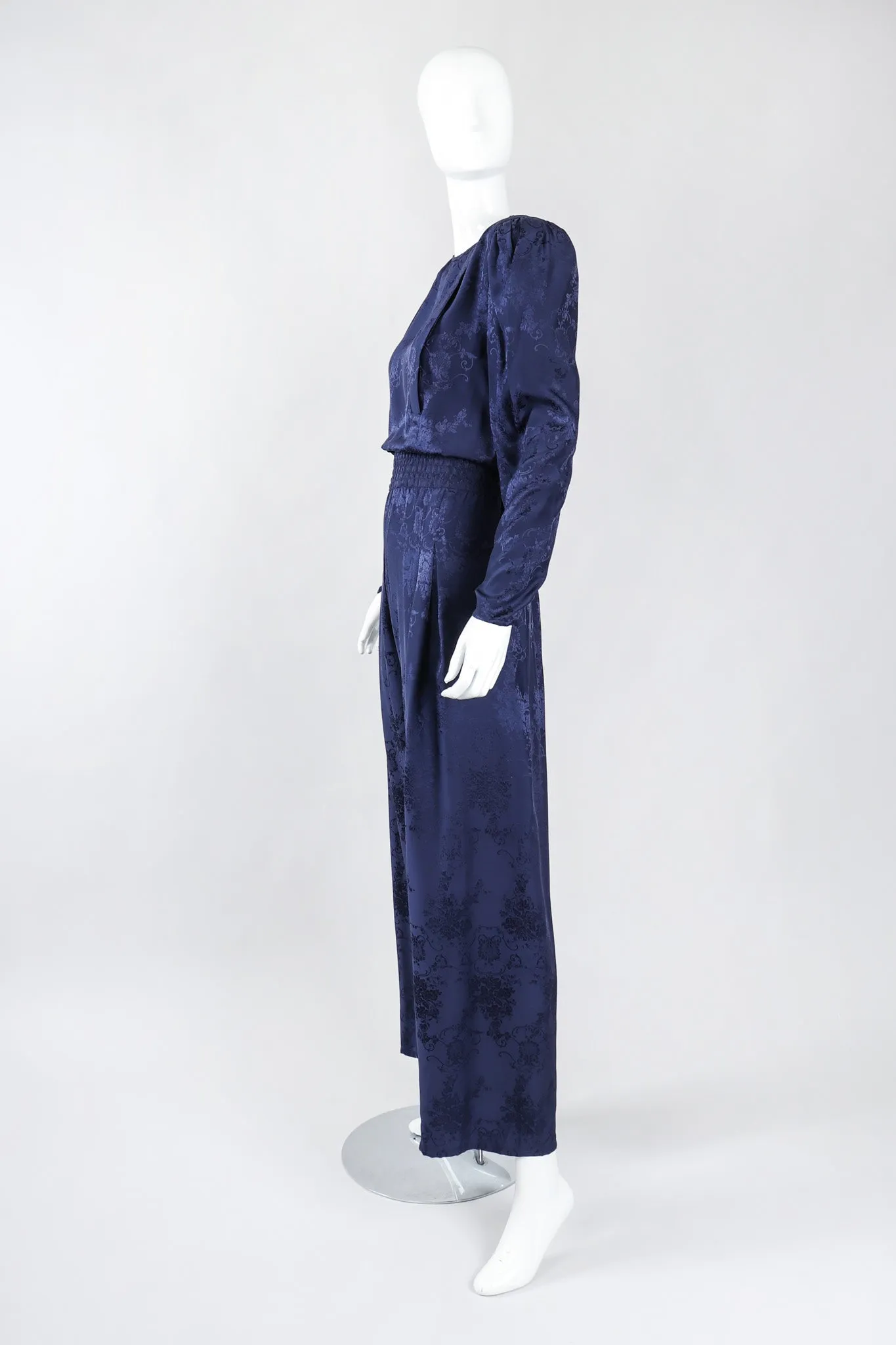 Silk Damask Power Jumpsuit