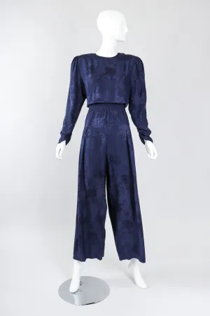 Silk Damask Power Jumpsuit