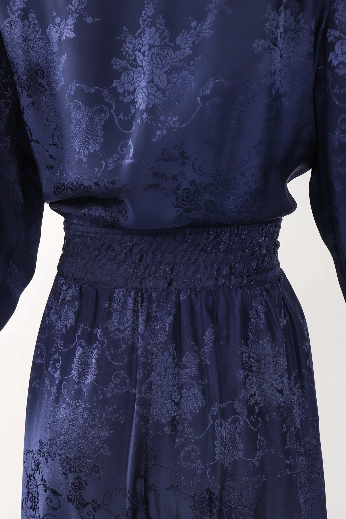 Silk Damask Power Jumpsuit