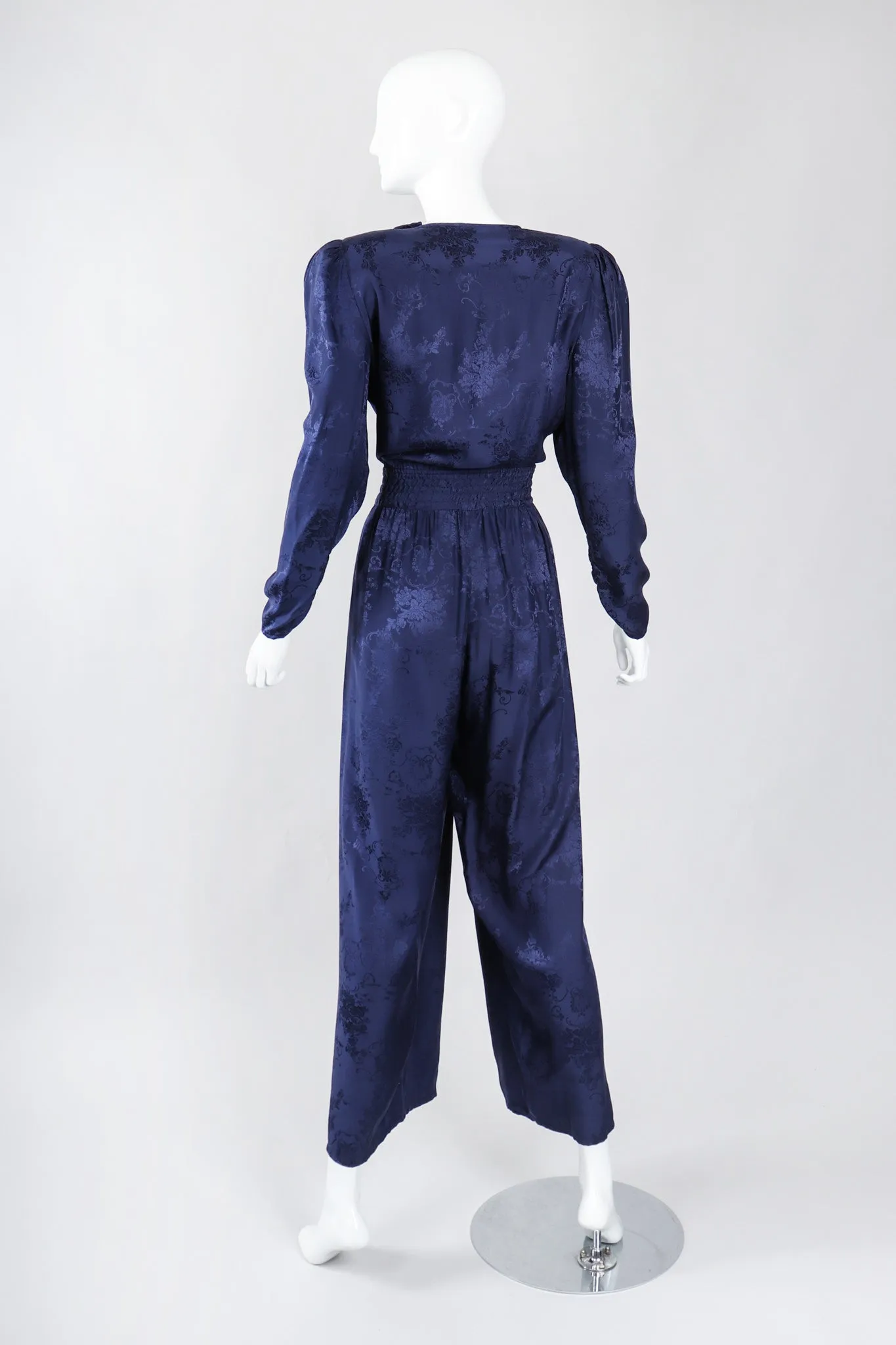 Silk Damask Power Jumpsuit