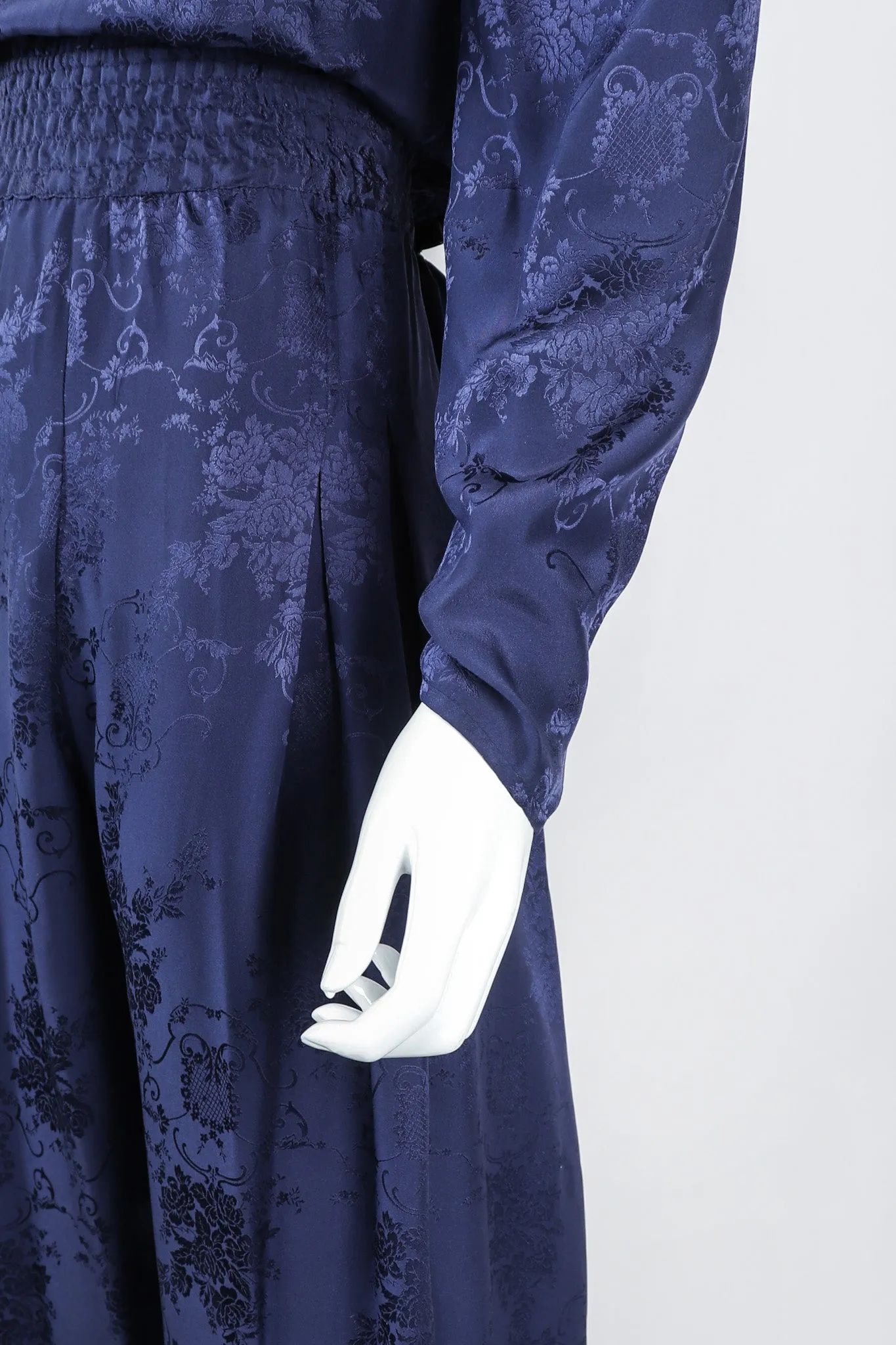Silk Damask Power Jumpsuit