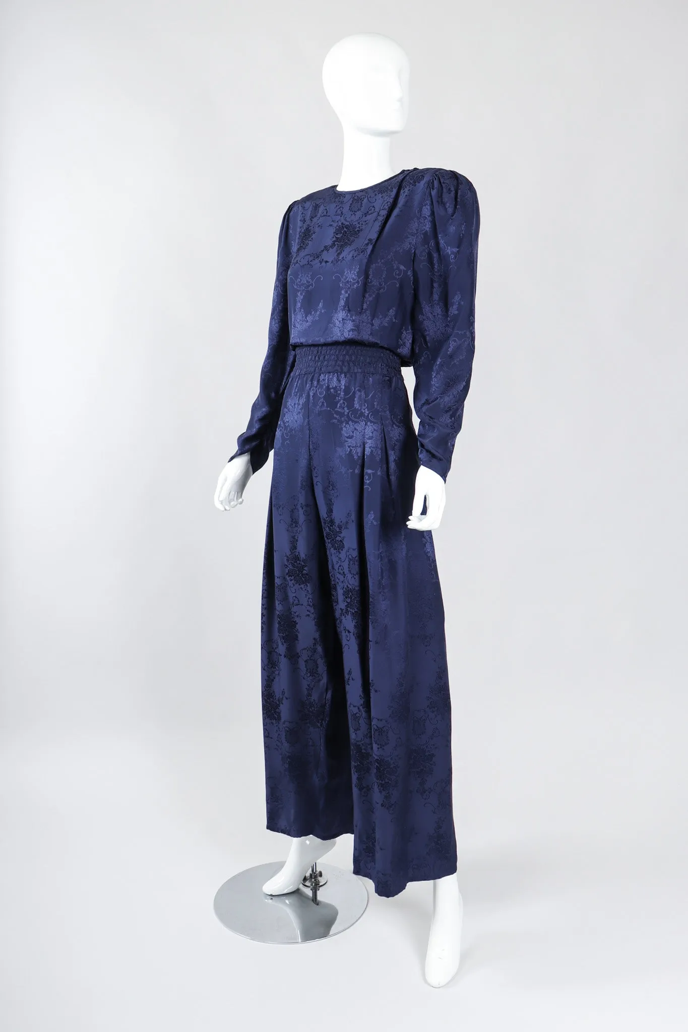 Silk Damask Power Jumpsuit