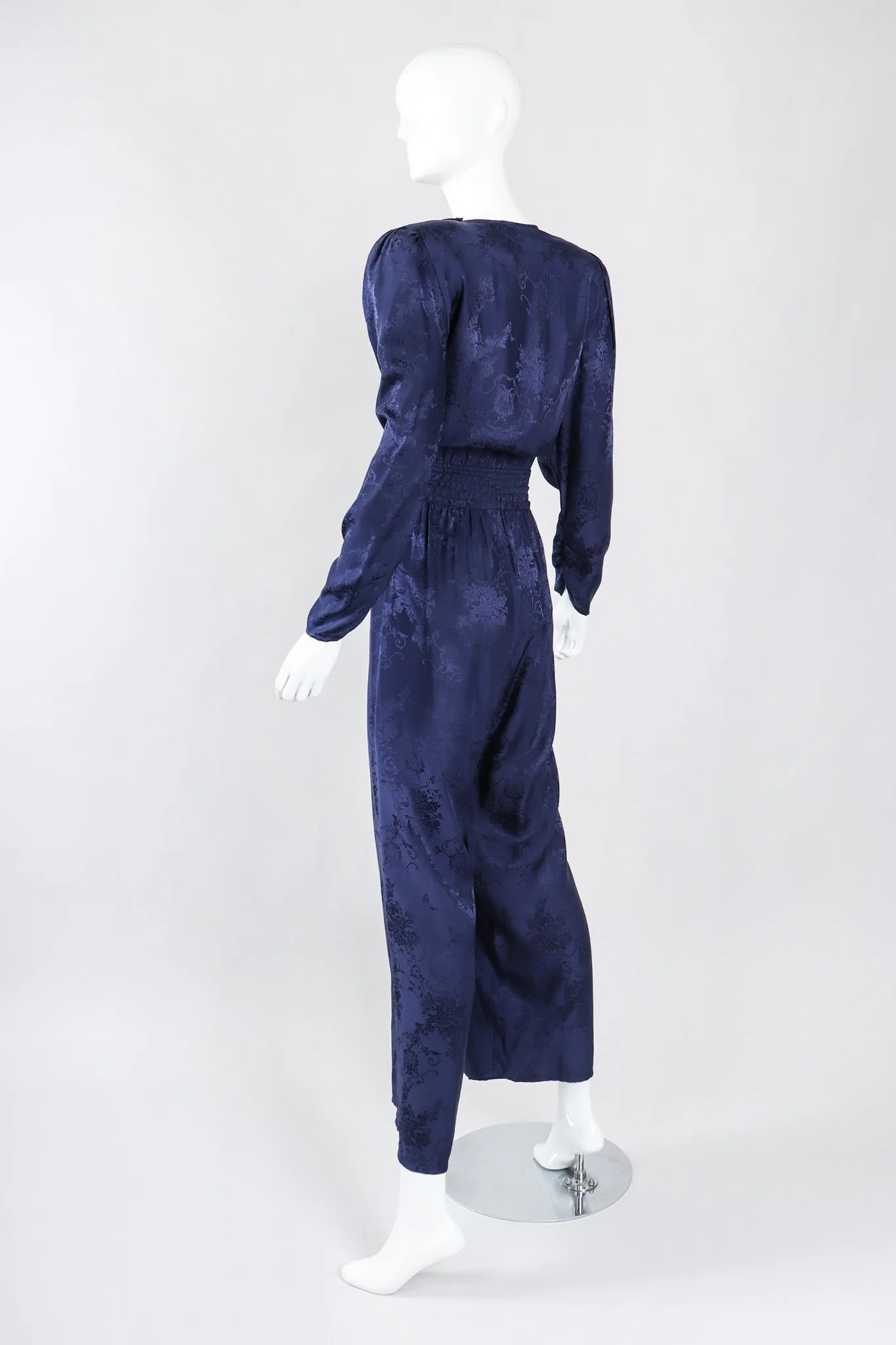 Silk Damask Power Jumpsuit