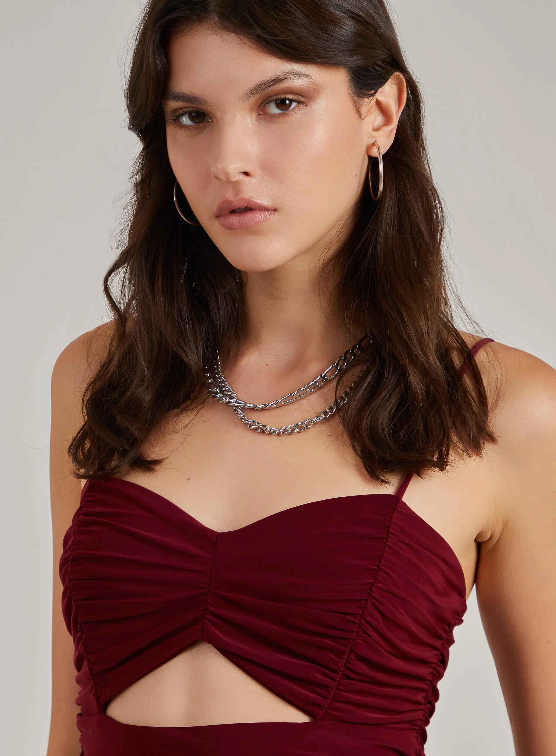 Slinky Midi Cut Out Dress
