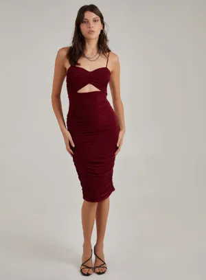 Slinky Midi Cut Out Dress