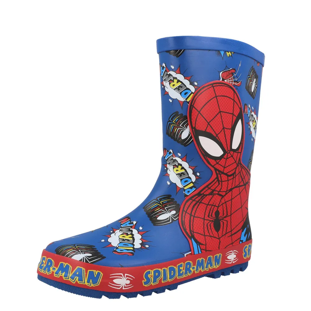 Spider-Man Kids Blue Wellington Boots