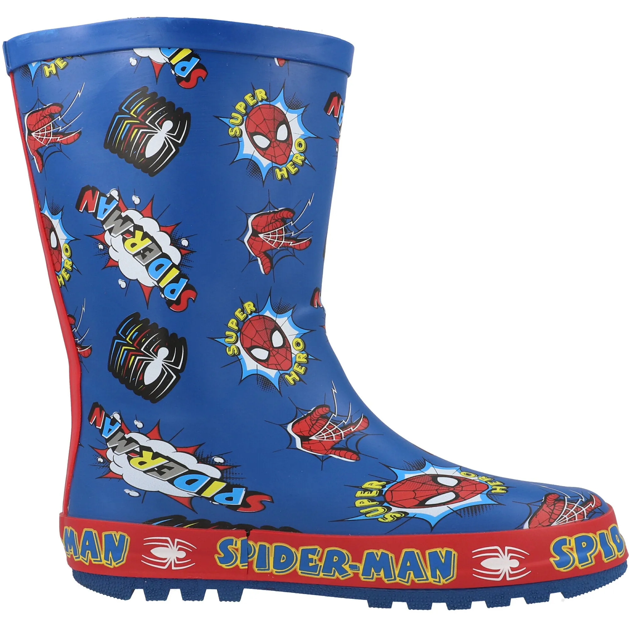 Spider-Man Kids Blue Wellington Boots