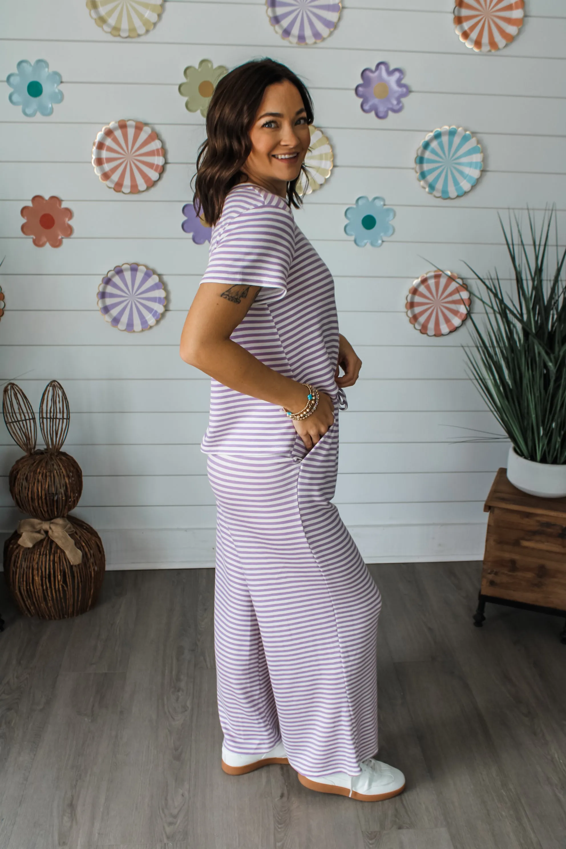 Springtime Stroll • Lavender Stripe