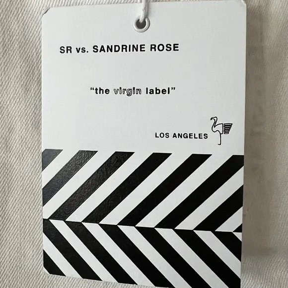 SR vs Sandrine Rose The Virgin Label Shorts White Denim Cutoff Size 29 NWT