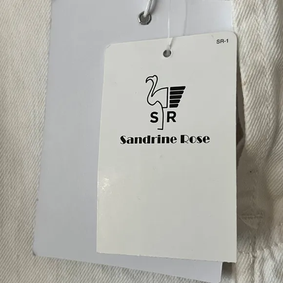 SR vs Sandrine Rose The Virgin Label Shorts White Denim Cutoff Size 29 NWT