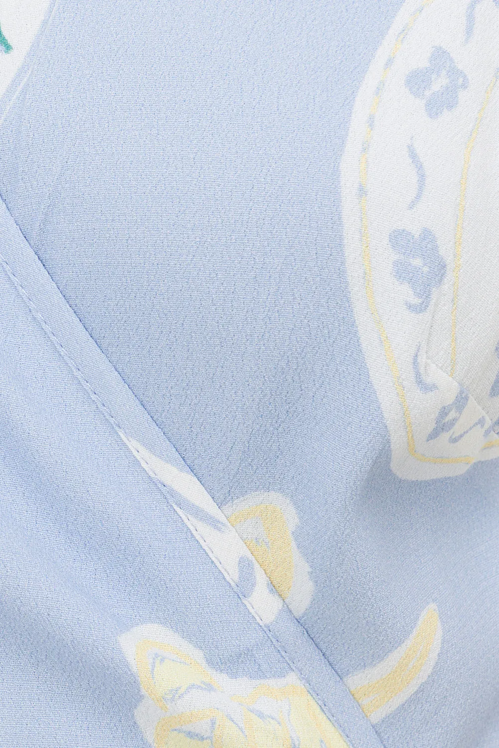 Stalla Wrap Top - Ciao Blue