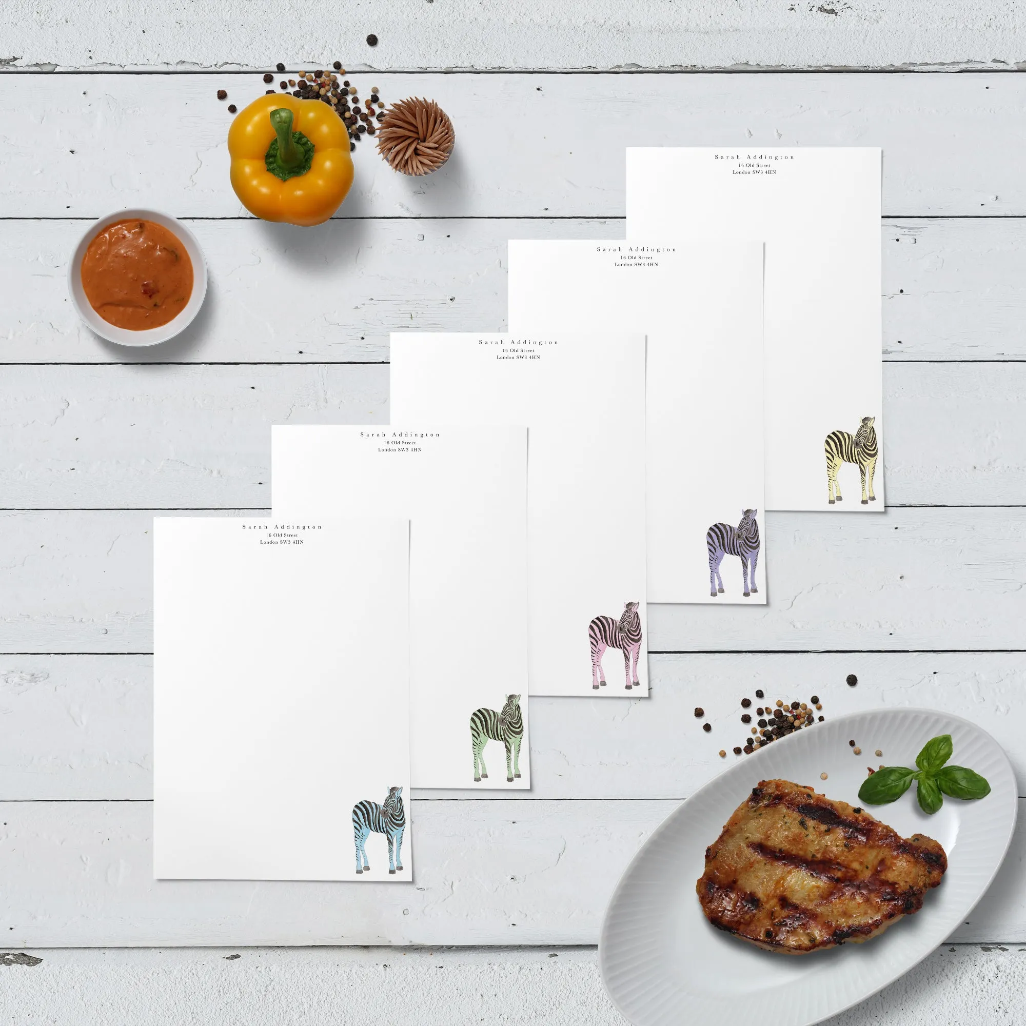 Stationery Gift Set Colourful Zebras