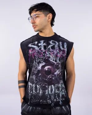 Stay Curious Eyeballs Men's Black Muscle Tank Top