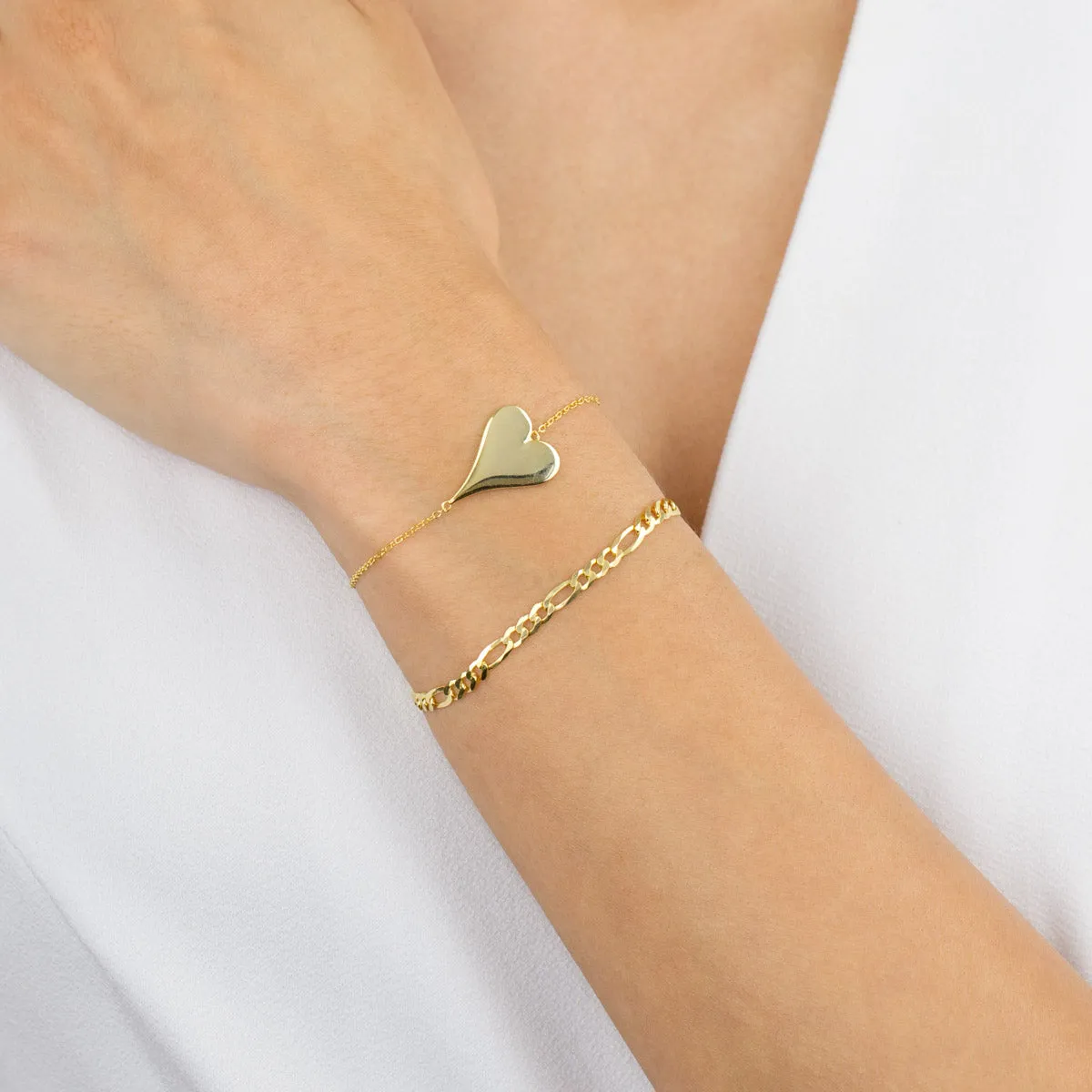 Super Flat Figaro Bracelet