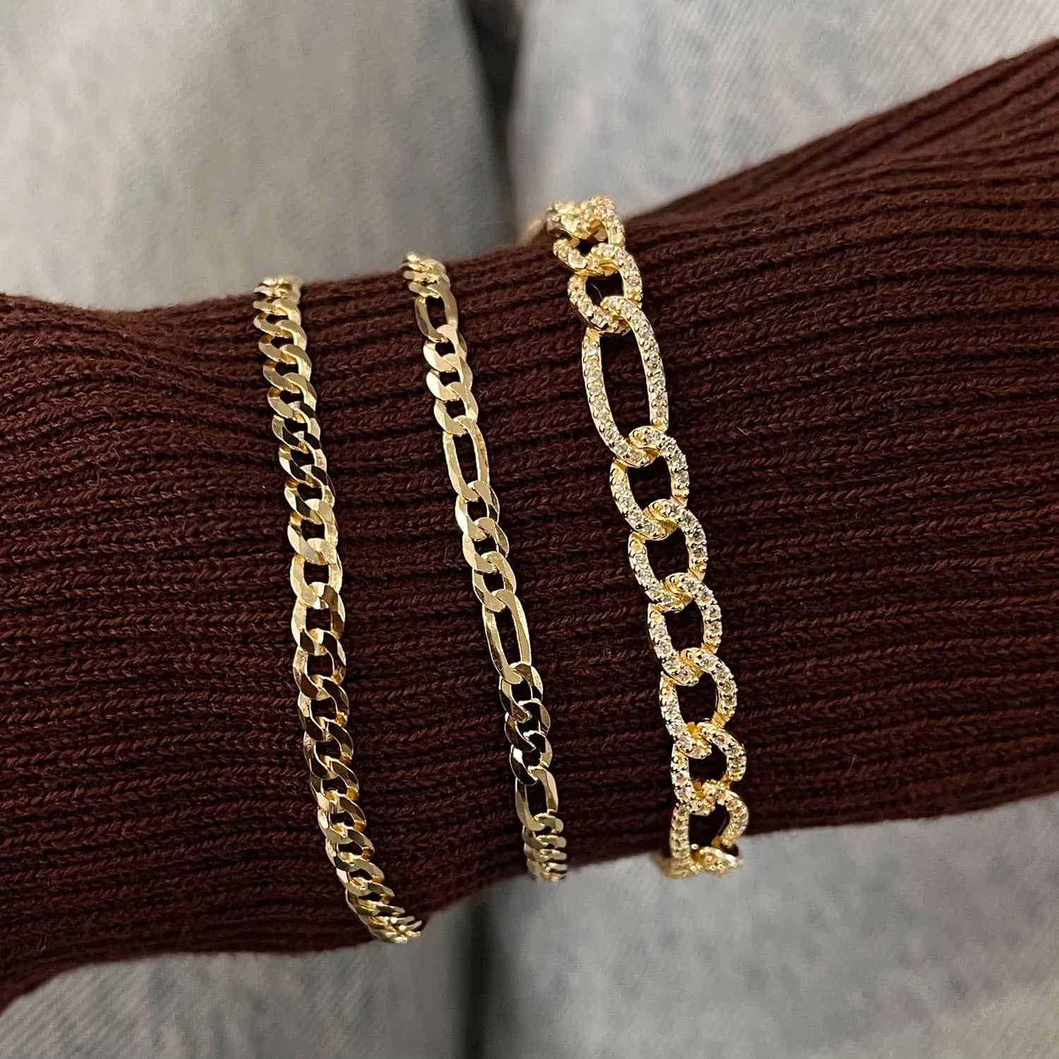 Super Flat Figaro Bracelet