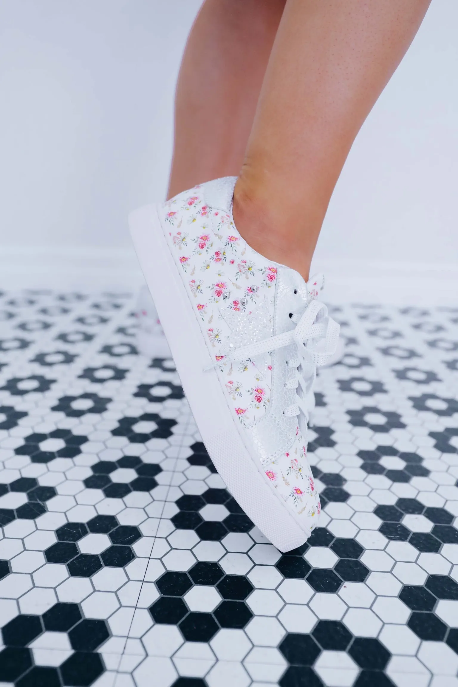 Supernova Ditzy Floral Sneaker By Corky's