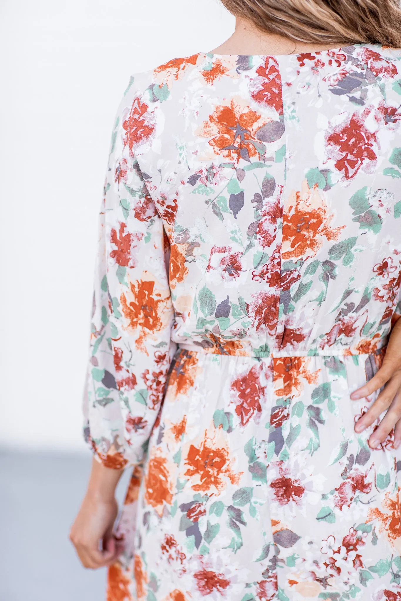 Sweet Memories Floral Dress Taupe