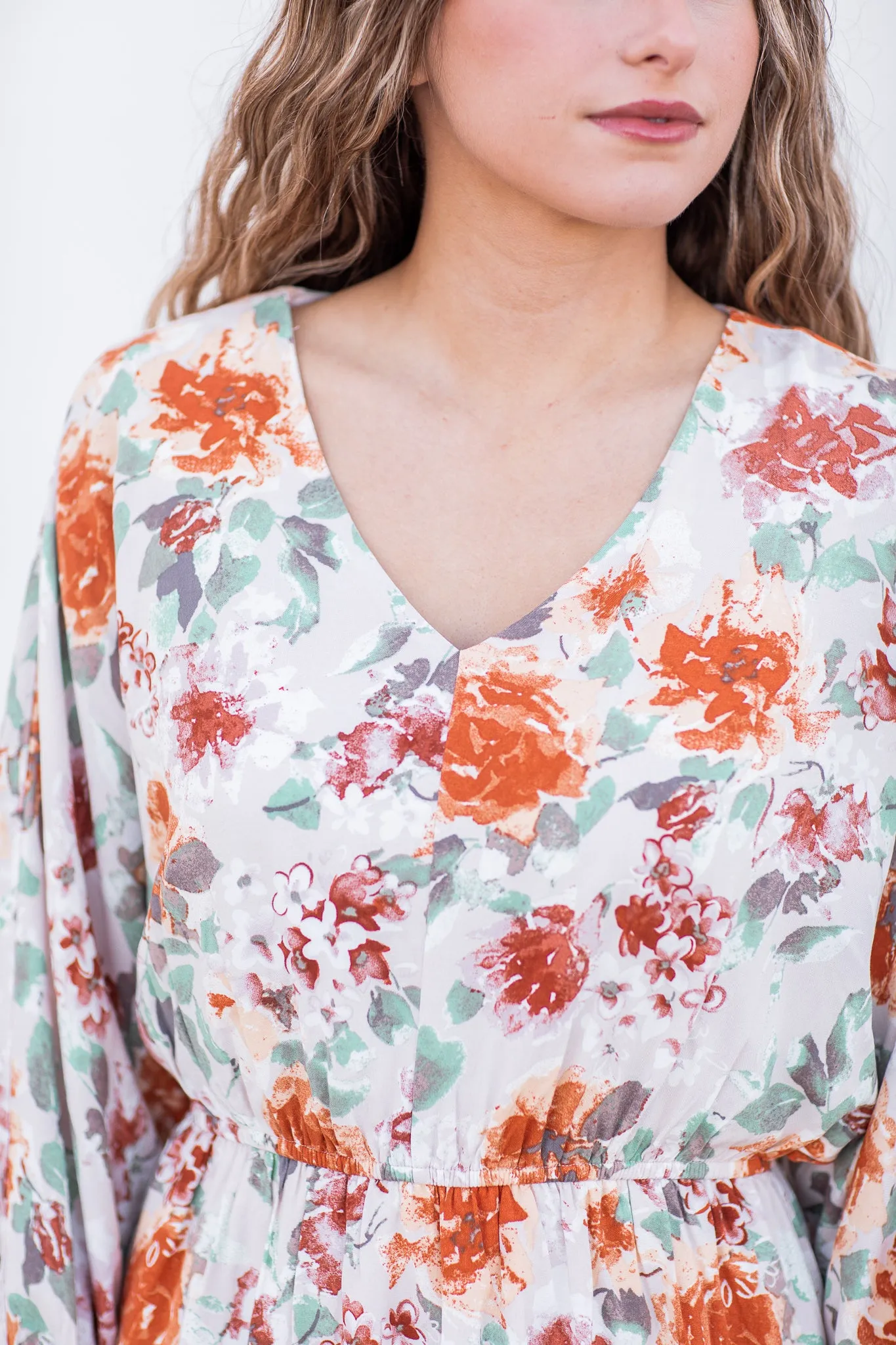 Sweet Memories Floral Dress Taupe
