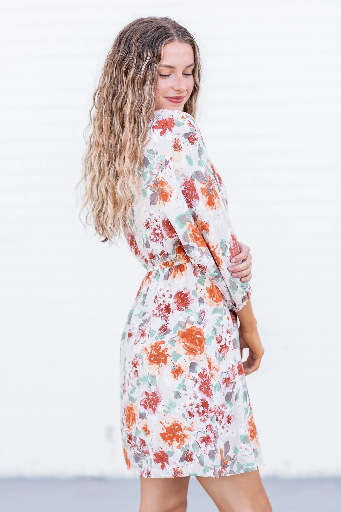 Sweet Memories Floral Dress Taupe
