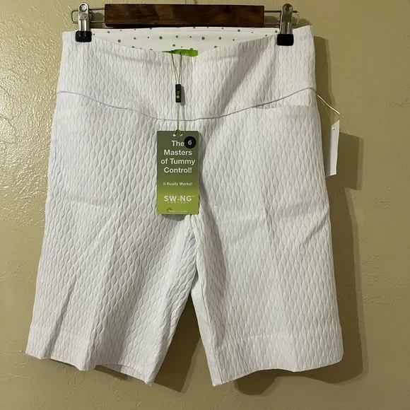 SWING CONTROL Golf Shorts Womens Size 6 Textured Stretch Pockets Short NWT