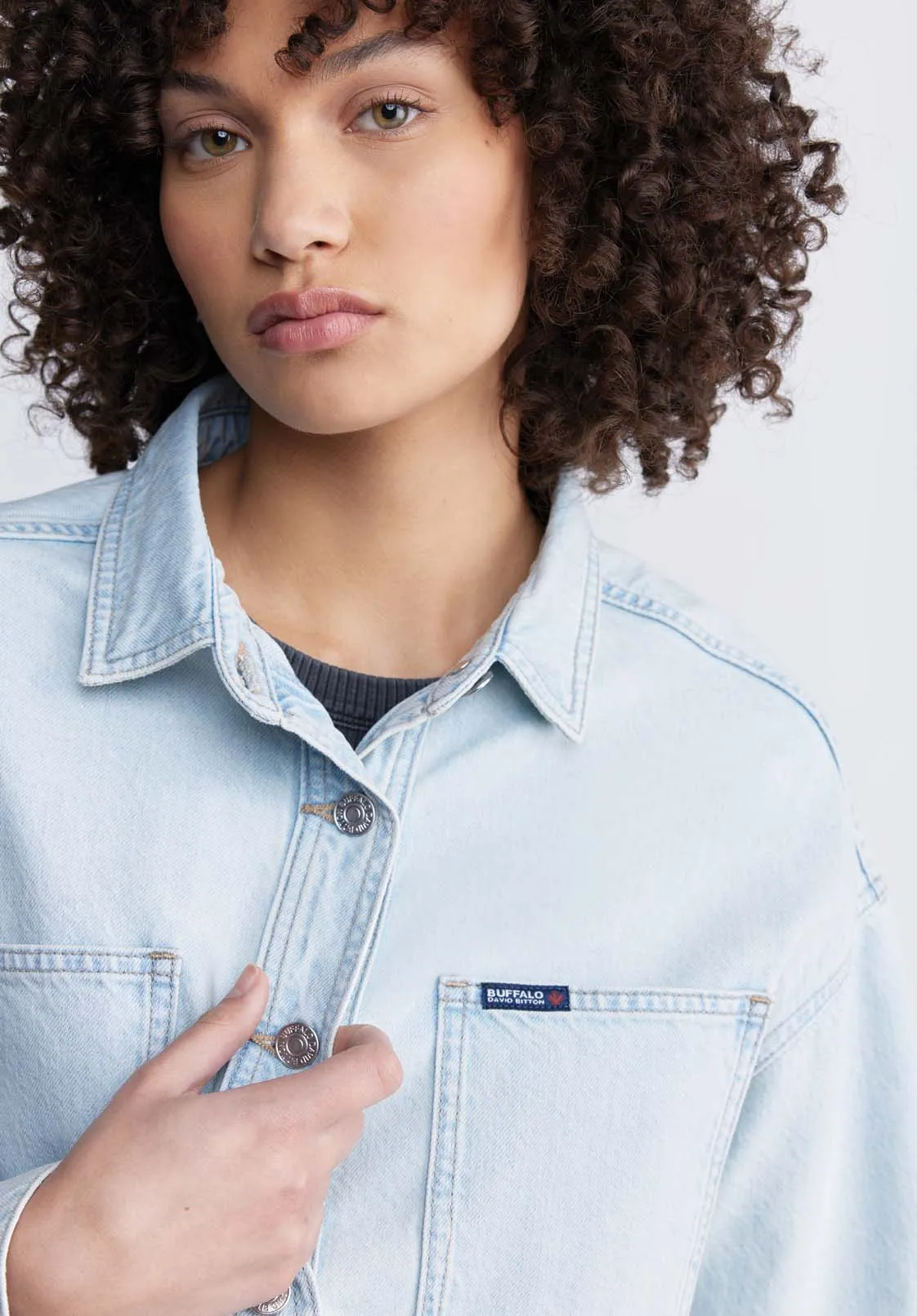Sydney Women's Shirt Jacket in Vintage blue - BL15947