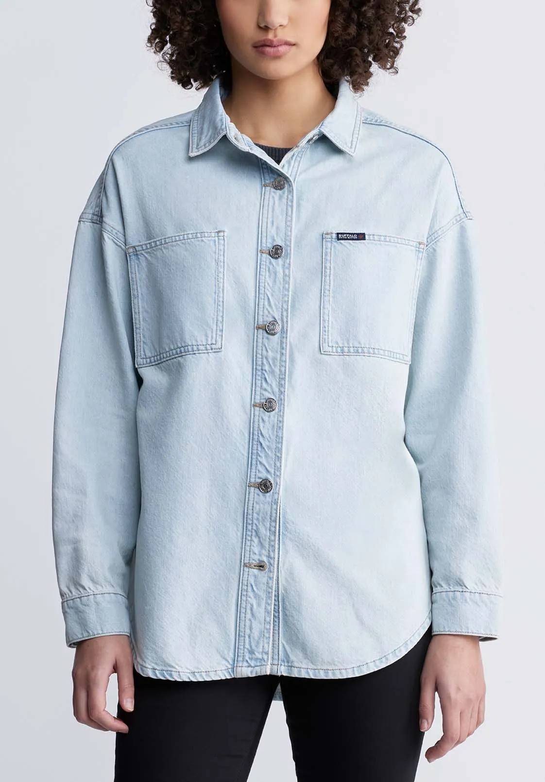 Sydney Women's Shirt Jacket in Vintage blue - BL15947