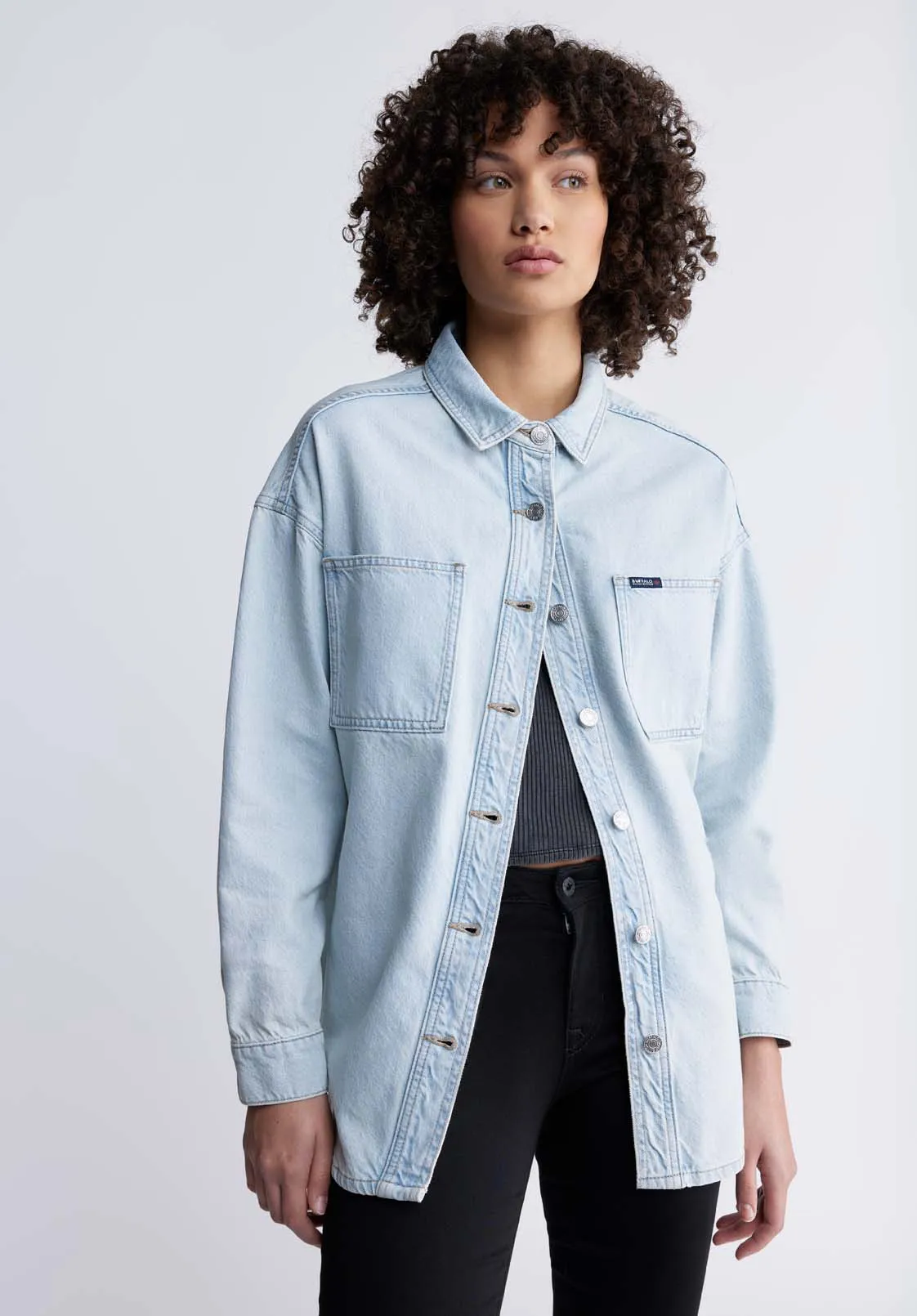 Sydney Women's Shirt Jacket in Vintage blue - BL15947