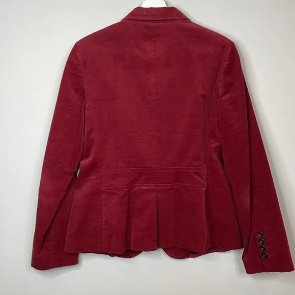 Talbots Burgundy Corduroy Blazer Size 8