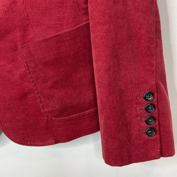 Talbots Burgundy Corduroy Blazer Size 8