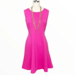 Talbots Pink Fit &amp; Flare Party Dress Sleeveless XS 2