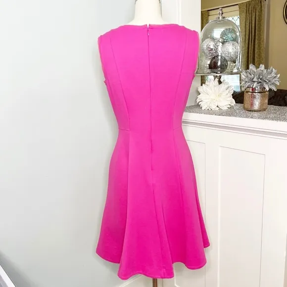 Talbots Pink Fit &amp; Flare Party Dress Sleeveless XS 2