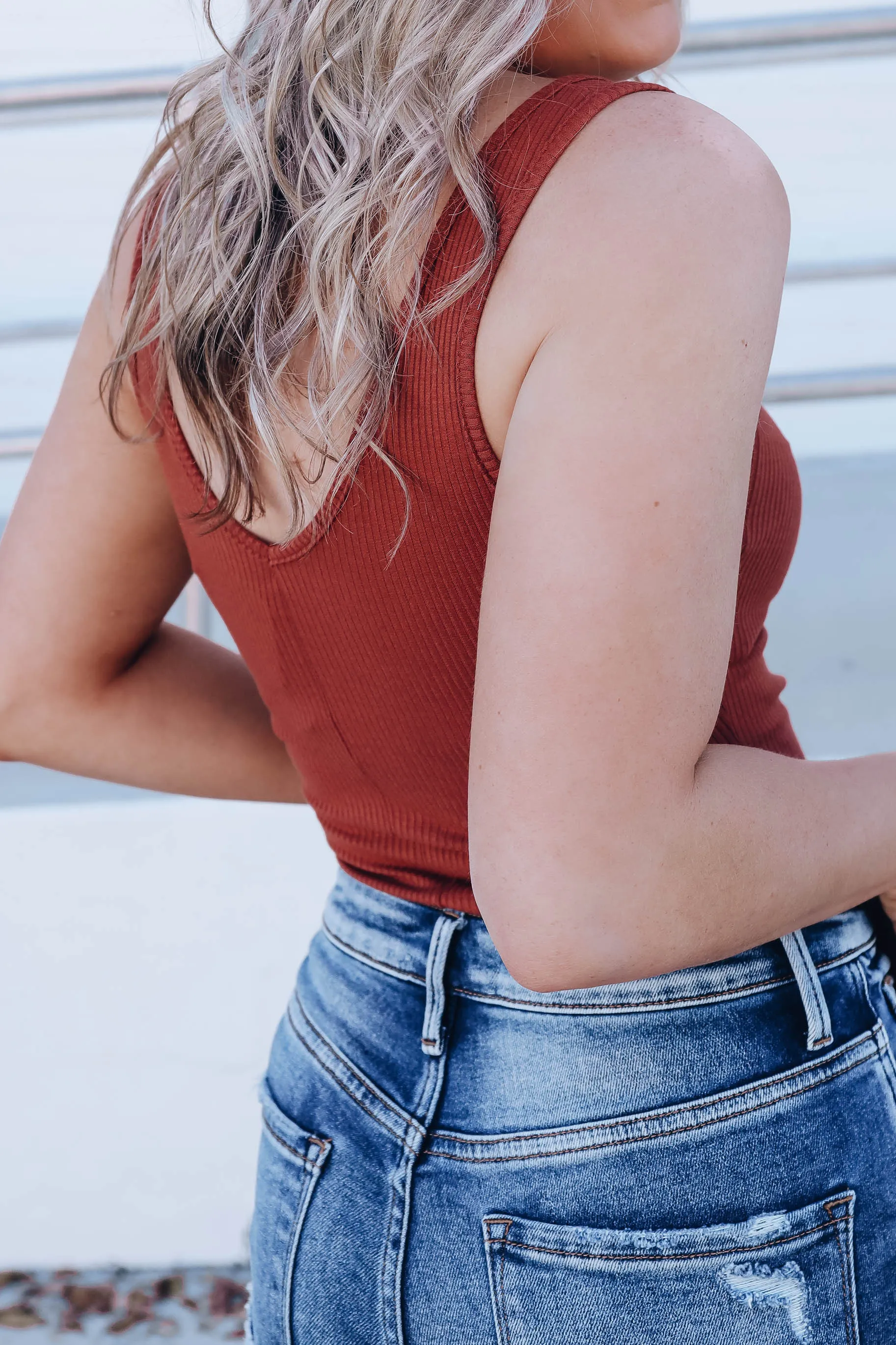Tamala Ruched Bodysuit - Rust